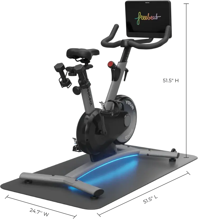 freebeat boom bike grey stationary bike dimension