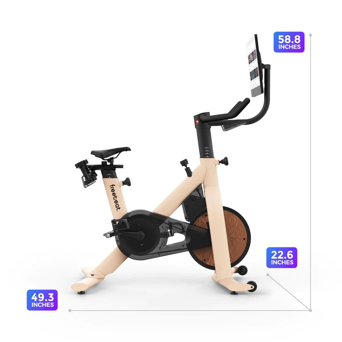 beige lit bike exercise bike dimensions