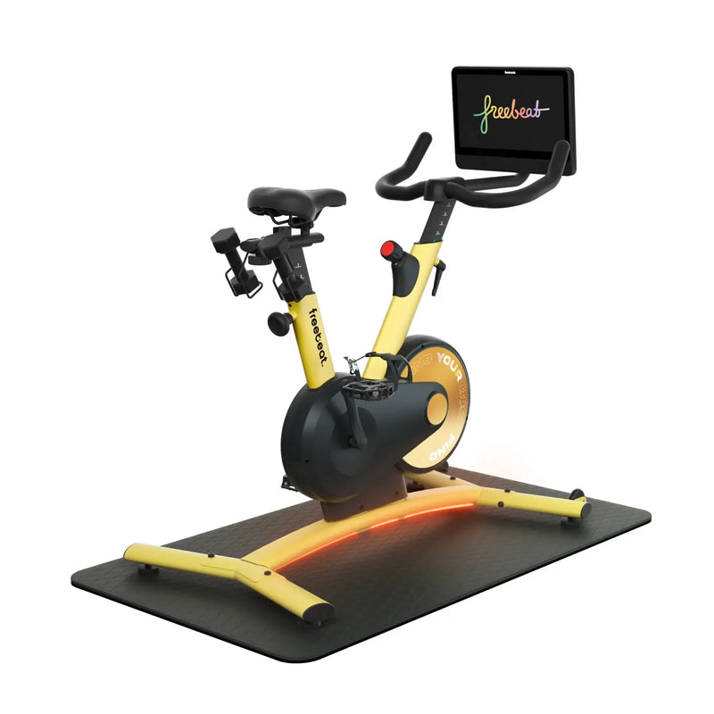 freebeat Boom Bike yellow exercise bike with screen