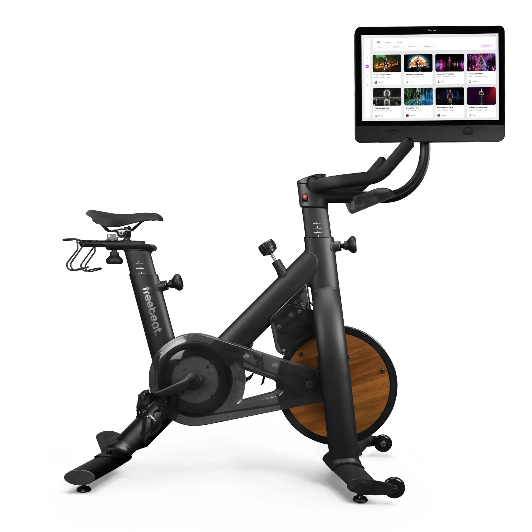 Peloton indoor exercise bike top with hd touch screen