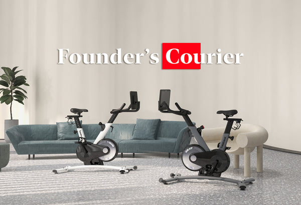 freebeat was featured on the Founder's Courier community page before the New Year. The online posting praised the sleek mist grey Boom Bike. 
