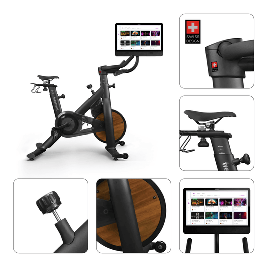 Freebeat Lit Bike|Auto Resistance System|22" Rotatable HD Touchscreen|Space Black