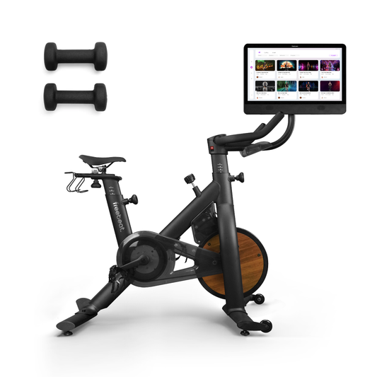 Freebeat Lit Bike| Exercise Bike with 22" Rotatable HD Touchscreen| Space Black