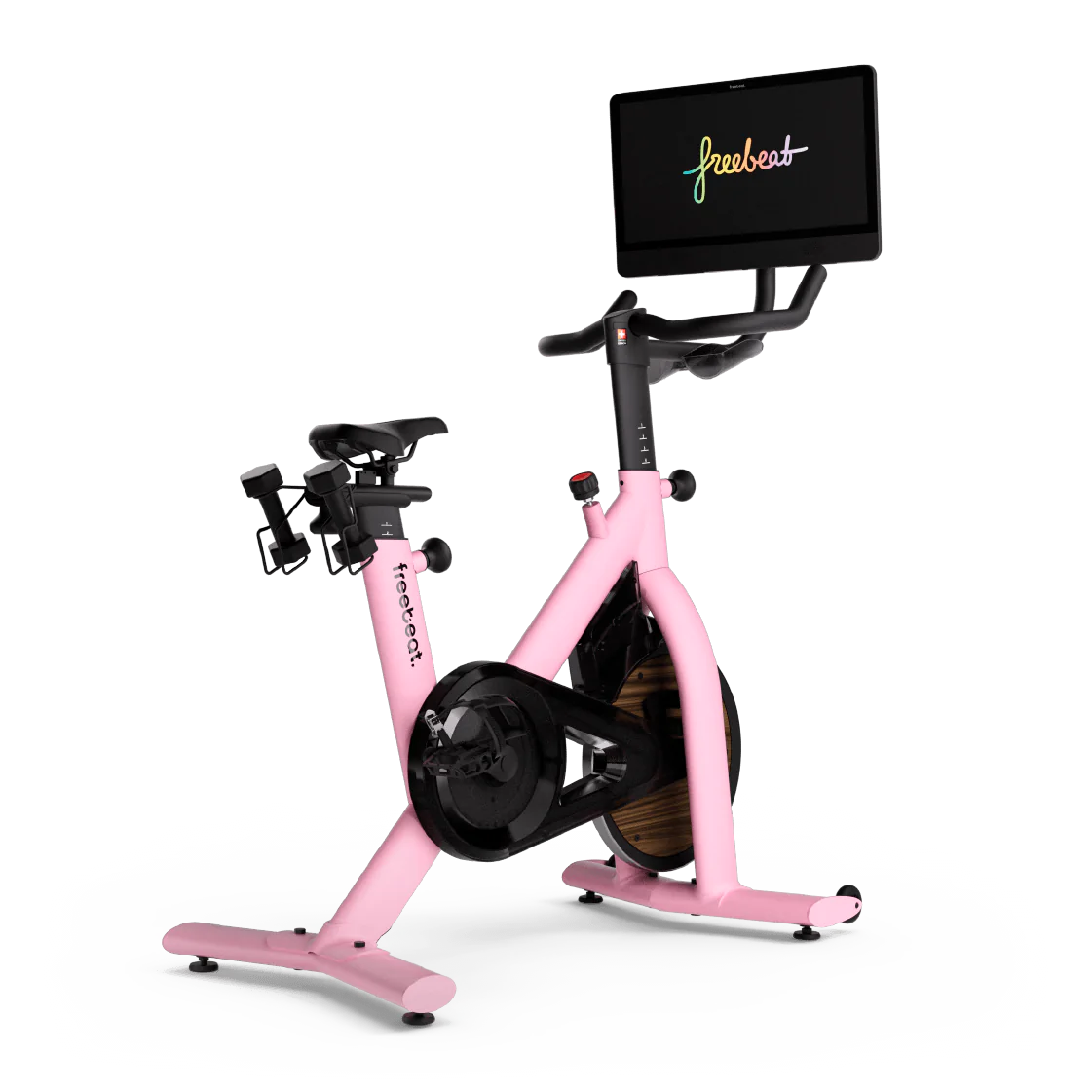 freebeat Lit Bike pink exercise bike with touchscreen