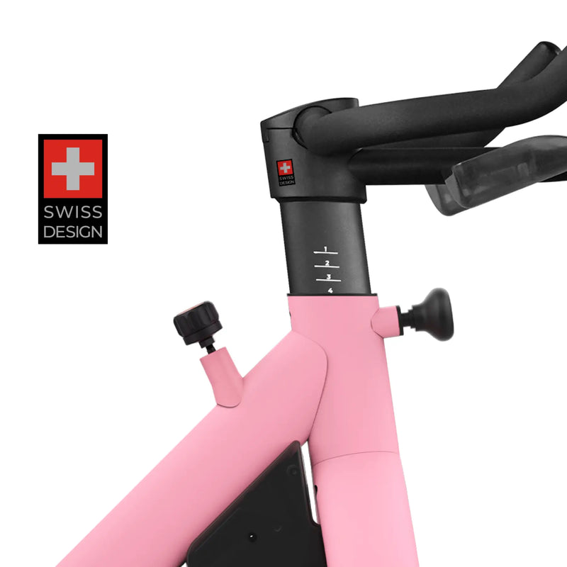 freebeat pink stationary bike lit bike swiss design