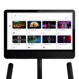 Freebeat™ Best-Selling Exercise Bike, Gamified Classes with Rotatable 22" HD Touchscreen, Pink