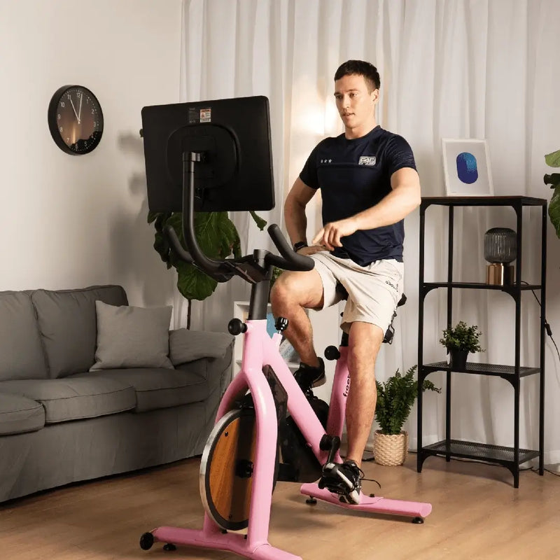 Pink exercise bike hotsell