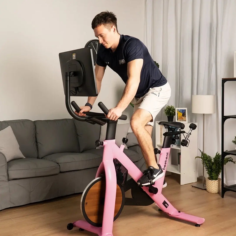 freebeat pink lit bike for effective stationary bike workouts
